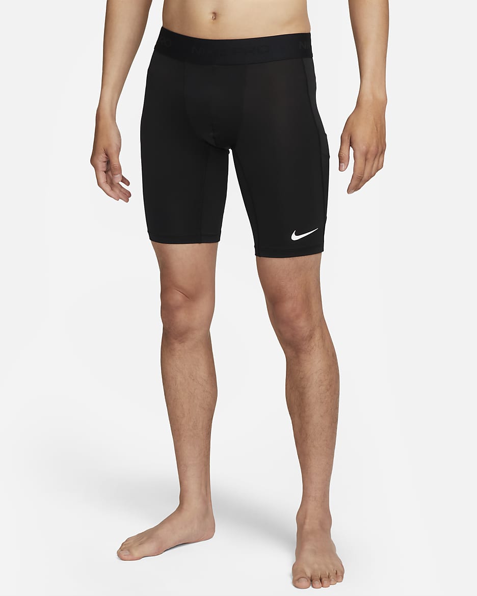 Nike Pro Men s Dri FIT Fitness Long Shorts Size Small Black